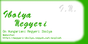 ibolya megyeri business card